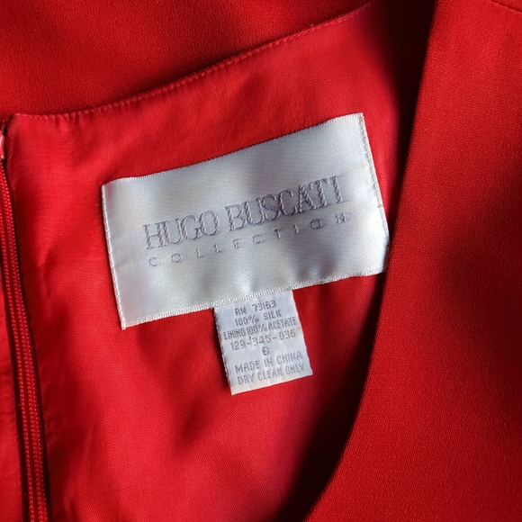 Red Silk Dress - Picture 4 of 4